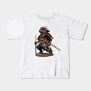 Samurai Frog Warrior Katana Kids T-Shirt